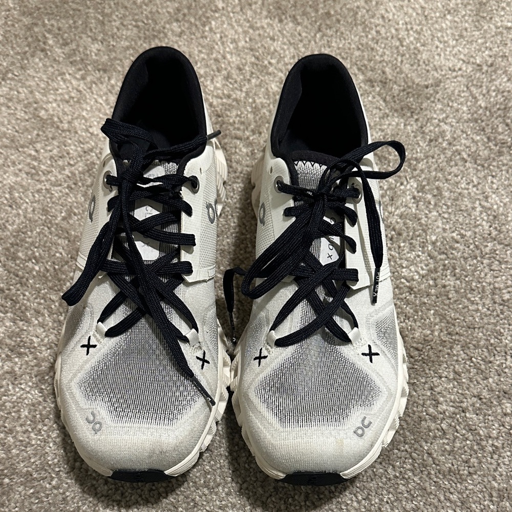 On Running Women's White and Black Athletic Shoes